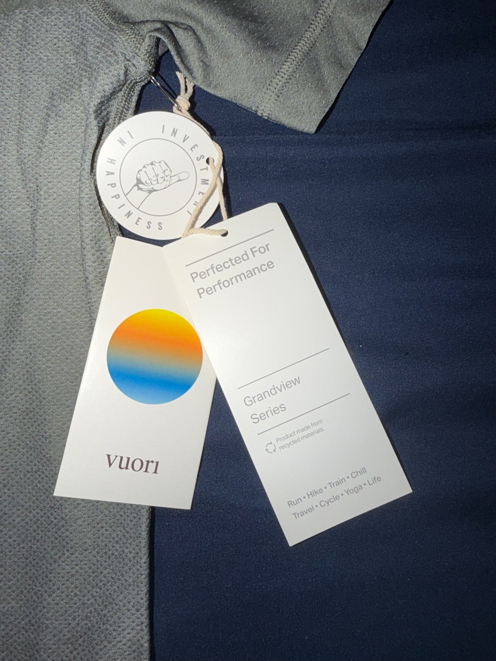 Vuori Grandview Tech Tee Men’s Large Oregano Heather Performance Shirt NWT - Picture 4 of 5